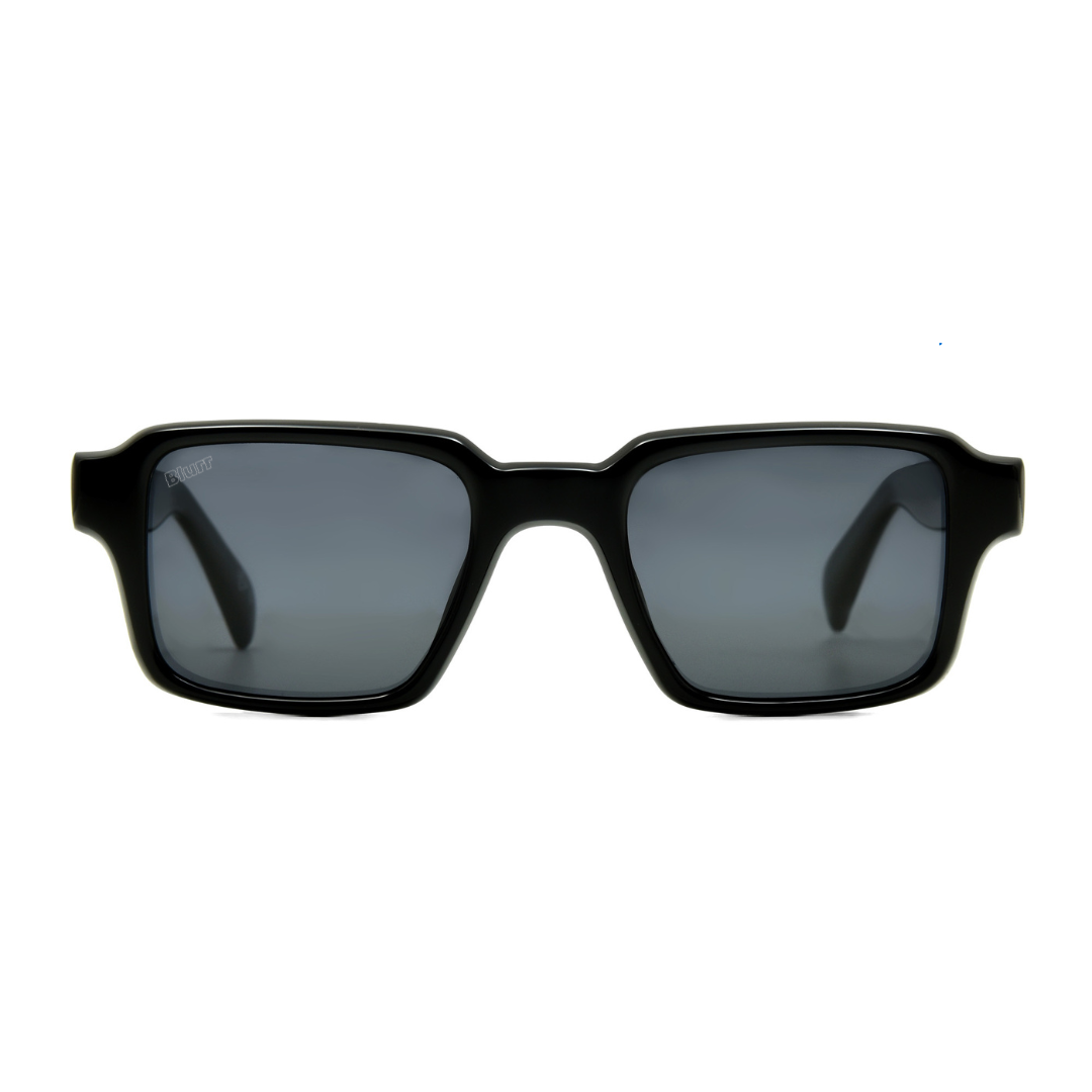 Blurr Eyewear in the dance black rave sunglasses, front view