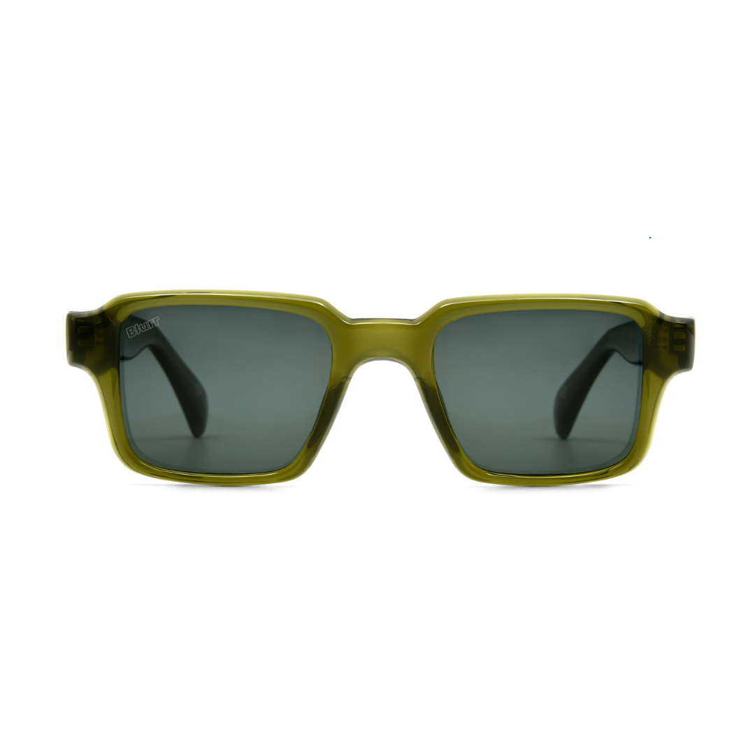 Blurr Eyewear in the dance green rave sunglasses, front view