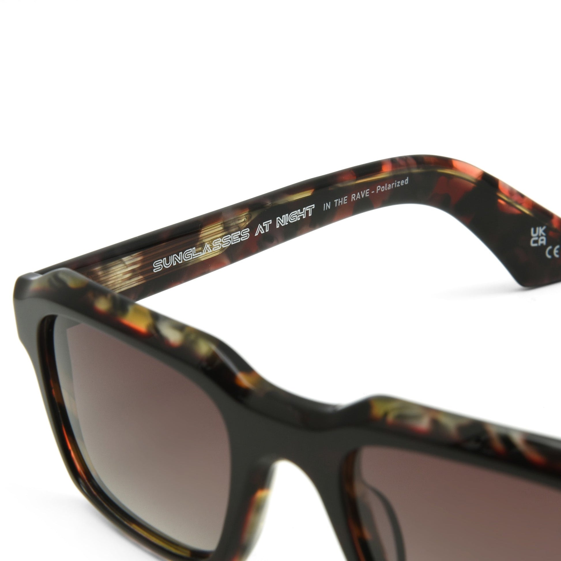Blurr Eyewear in the rave tortoise rave sunglasses, detailed view